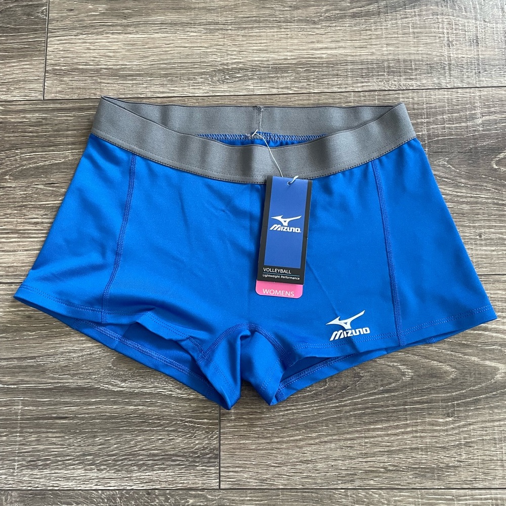 Mizuno blue volleyball shorts/spandex